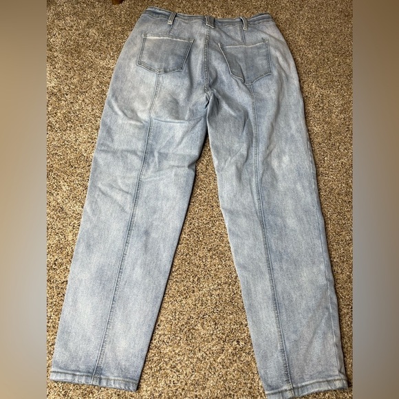 Mele E Pere Womens Jeans Size Large Light Wash High Waist Tapered - Picture 2 of 4